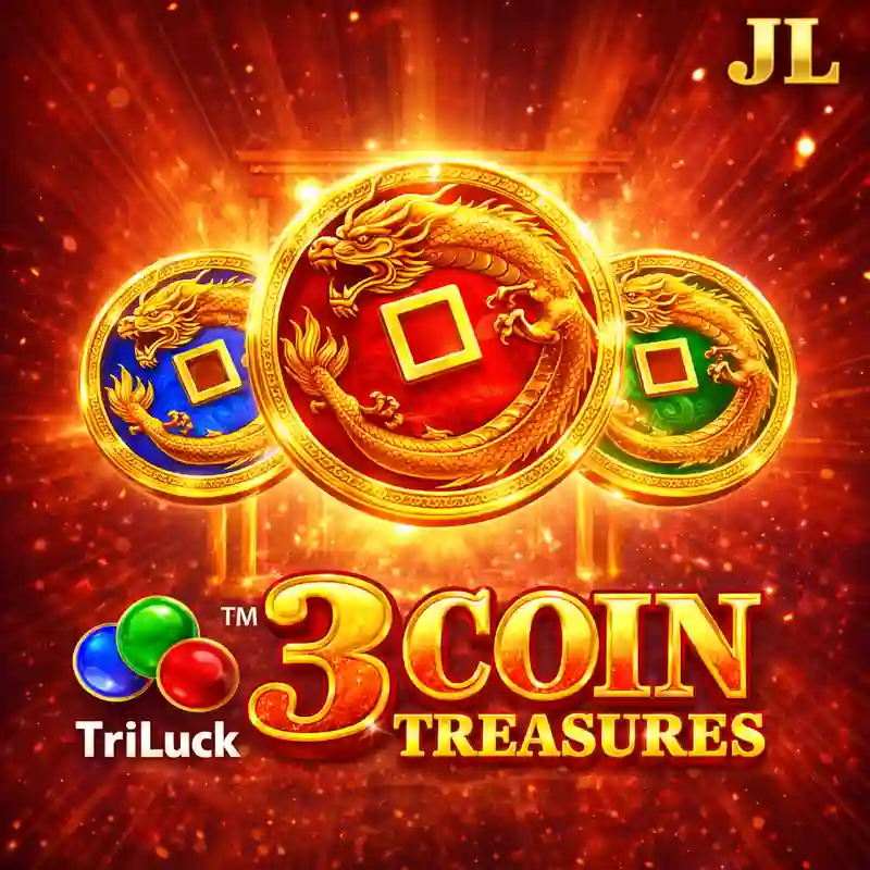 3 Coin Treasures slot game interface